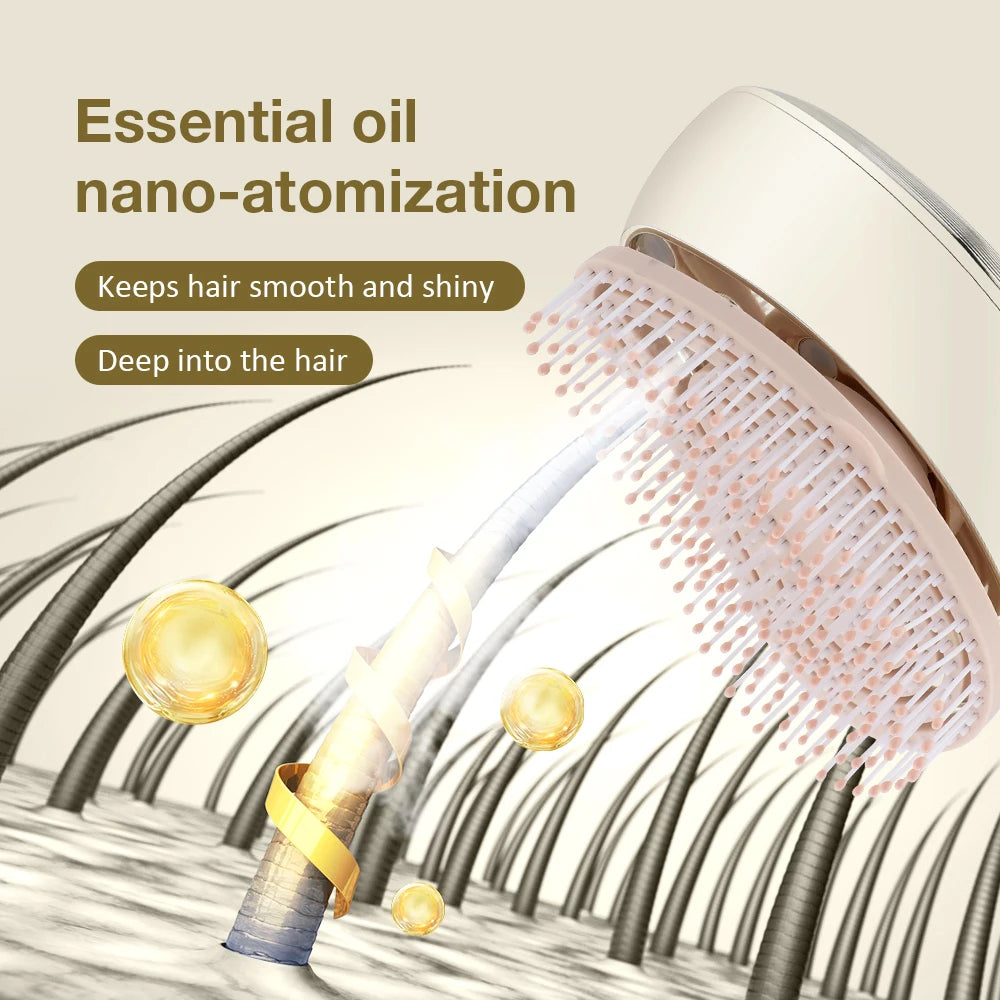 New Model Factory Direct Electric Scalp Massager Vibrating Comb Aerosol Hair Oil Spray Beauty Stimulator Tool Head Massager