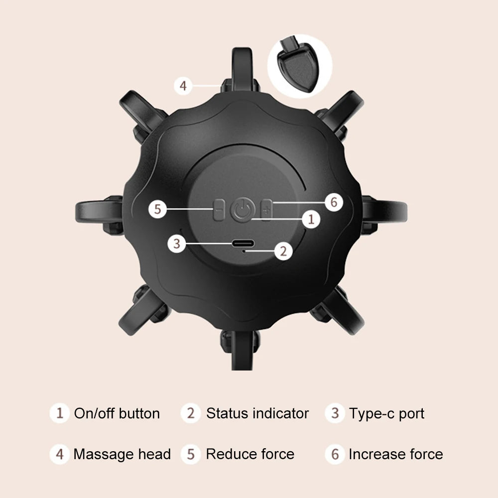 Electric Head Massager 5 Modes Vibration Octopus Claw Scalp Massager Relief Head Fatigue Improve Sleep Relaxation Head