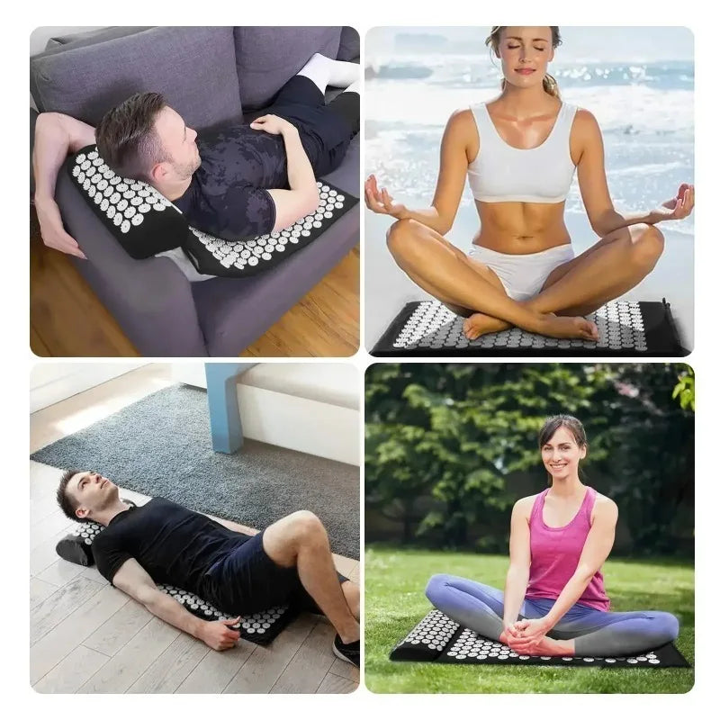1PC/SET Massager Cushion Acupressure Mat Pillow Relieve Stress Back Pain Massage for Acupuncture Yoga Muscle Relaxation