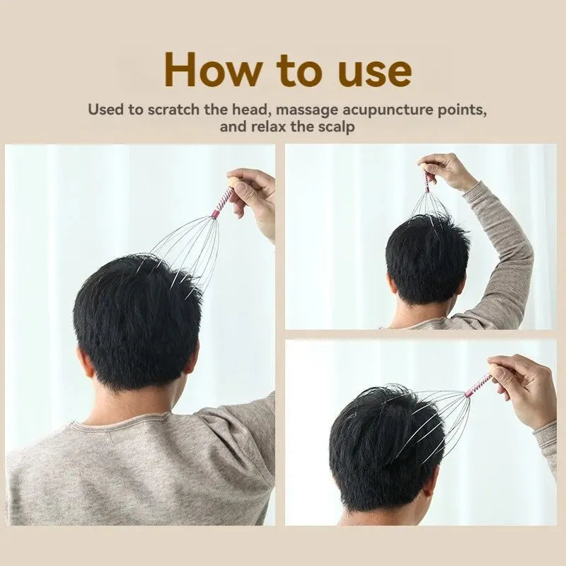 Octopus Head Massager — Instant Stress Relief and Scalp Stimulation