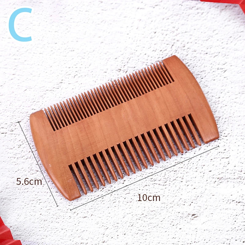 Wooden Hair Brush & Beard Comb Set